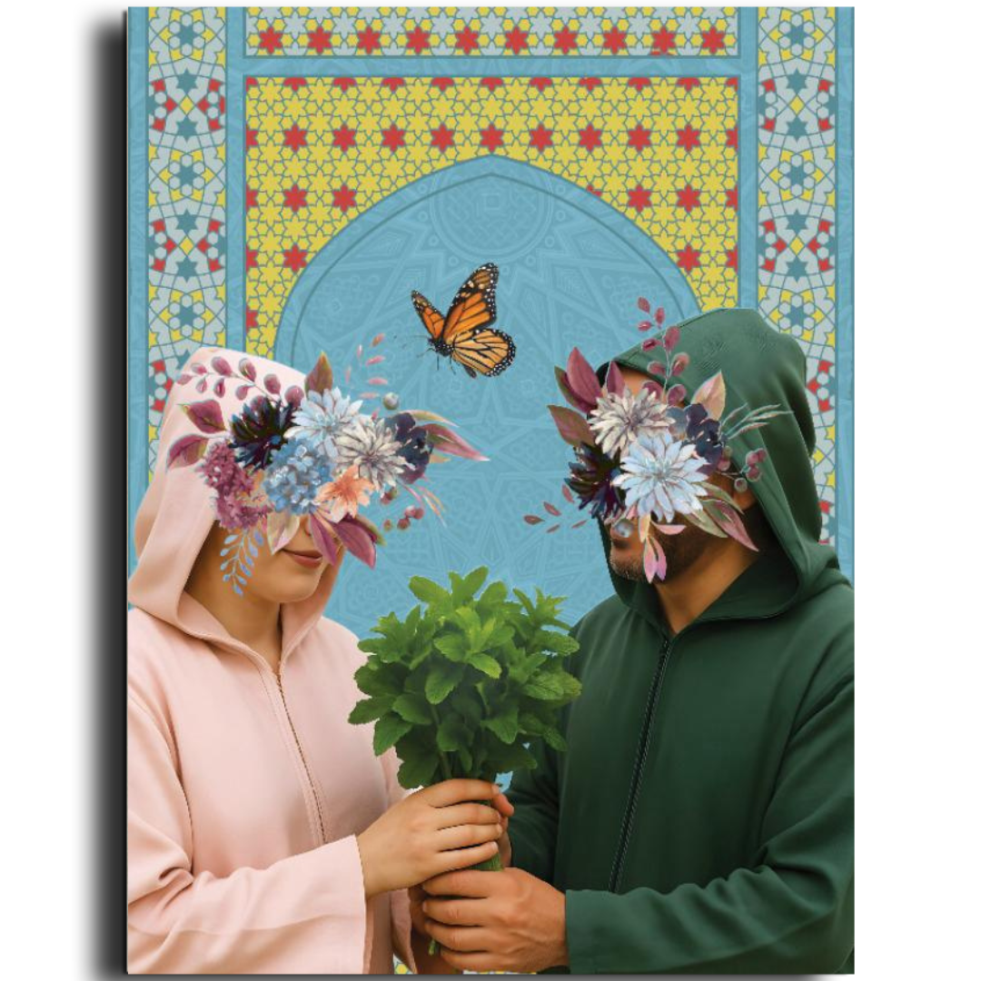 Tableau décoratif - Bouquet de Menthe Bleue version