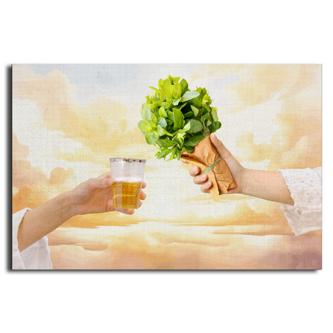 Tableau décoratif - Thé à la menthe, cœur du bled