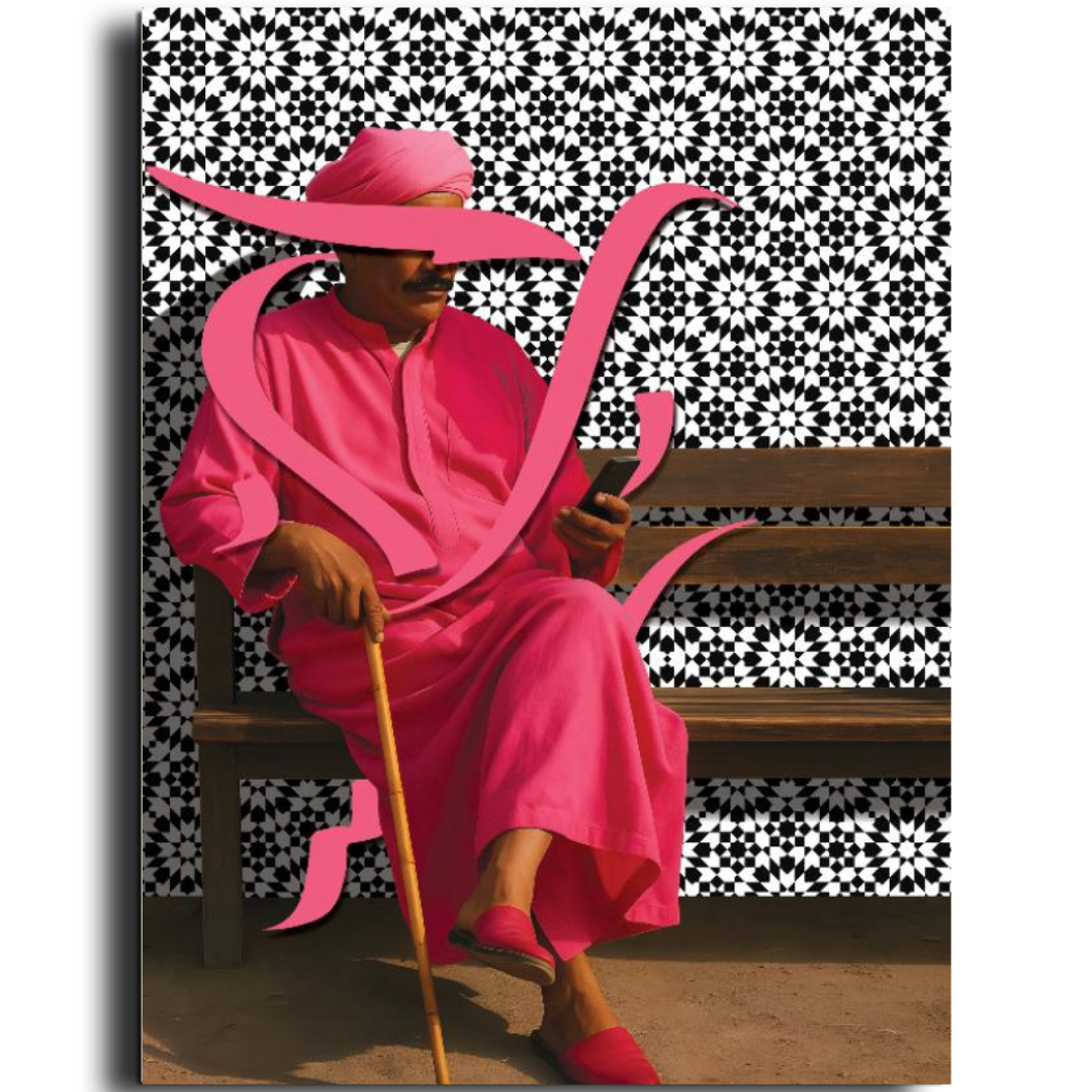 Tableau décoratif - L'homme en rose