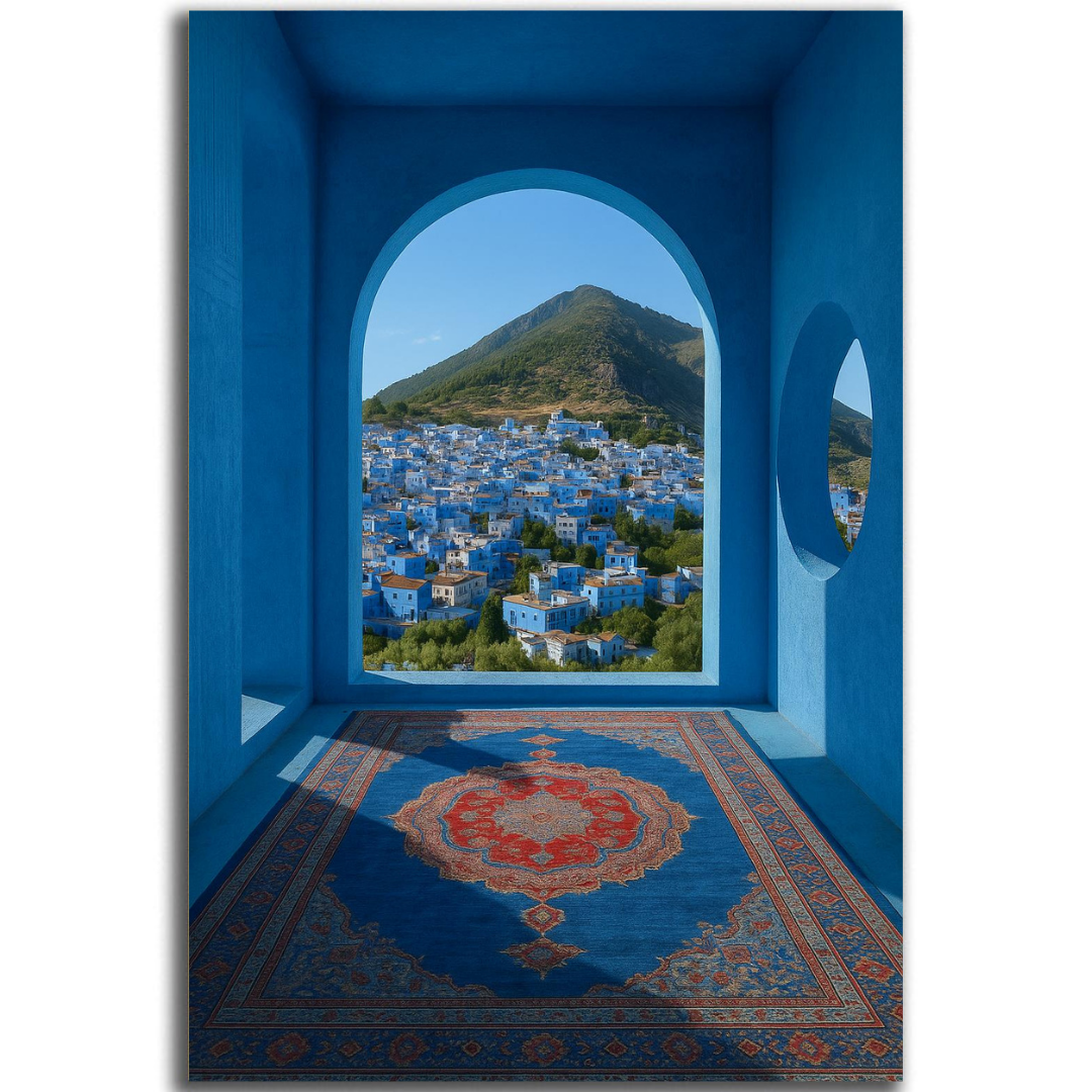 Tableau décoratif -Voyage dans la ville bleue