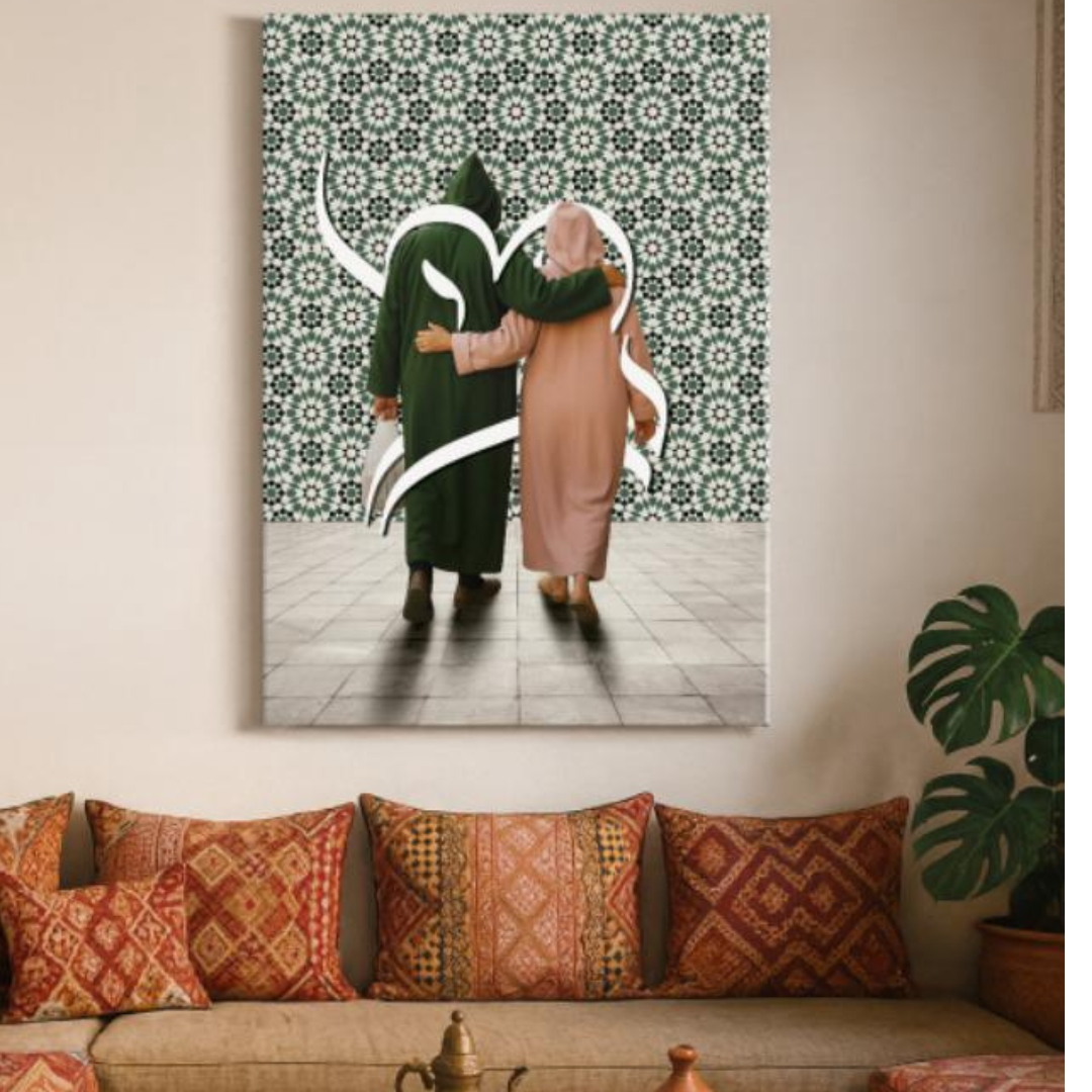 Tableau décoratif - L'amour chez lhaj et lhaja