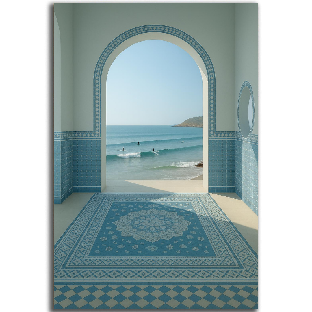 Tableau décoratif -Vague Bleue