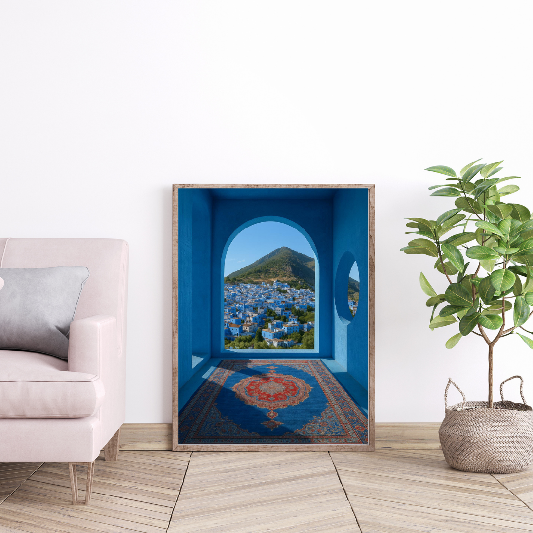 Tableau décoratif -Voyage dans la ville bleue