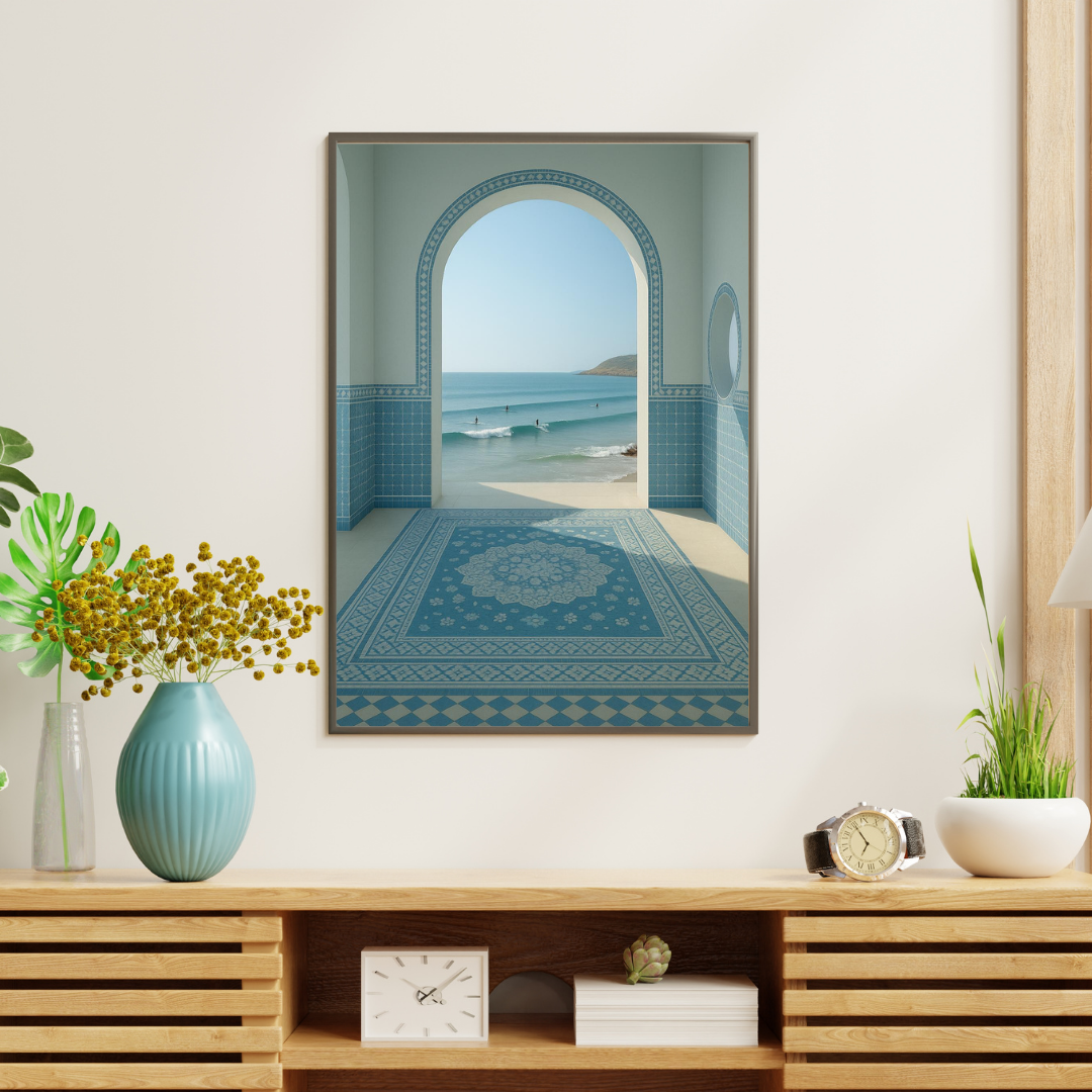 Tableau décoratif -Vague Bleue