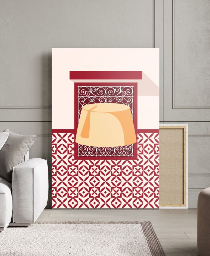 Tableau décoratif - Rouge berbère