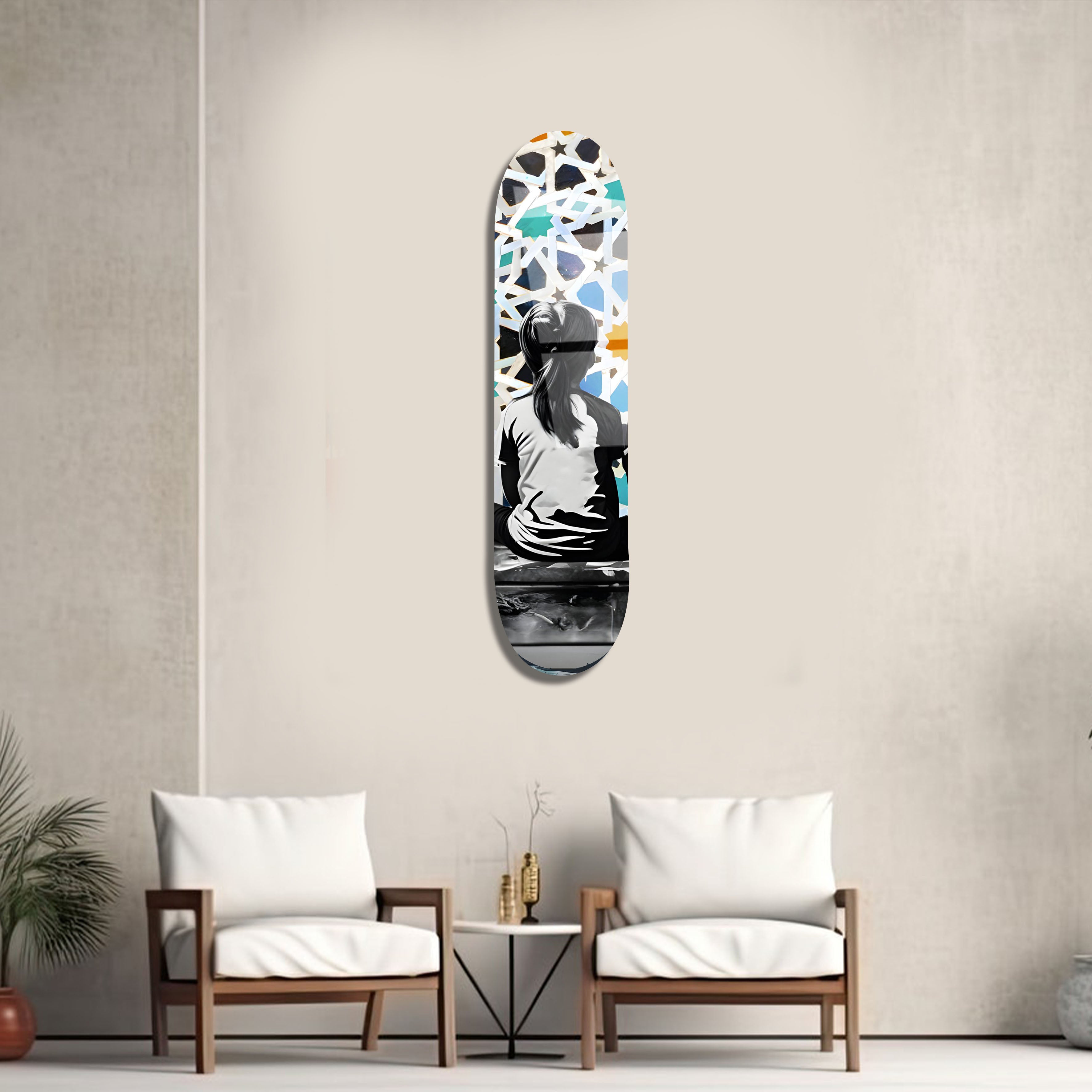 Line and Shape - Plexiglass Skateboard