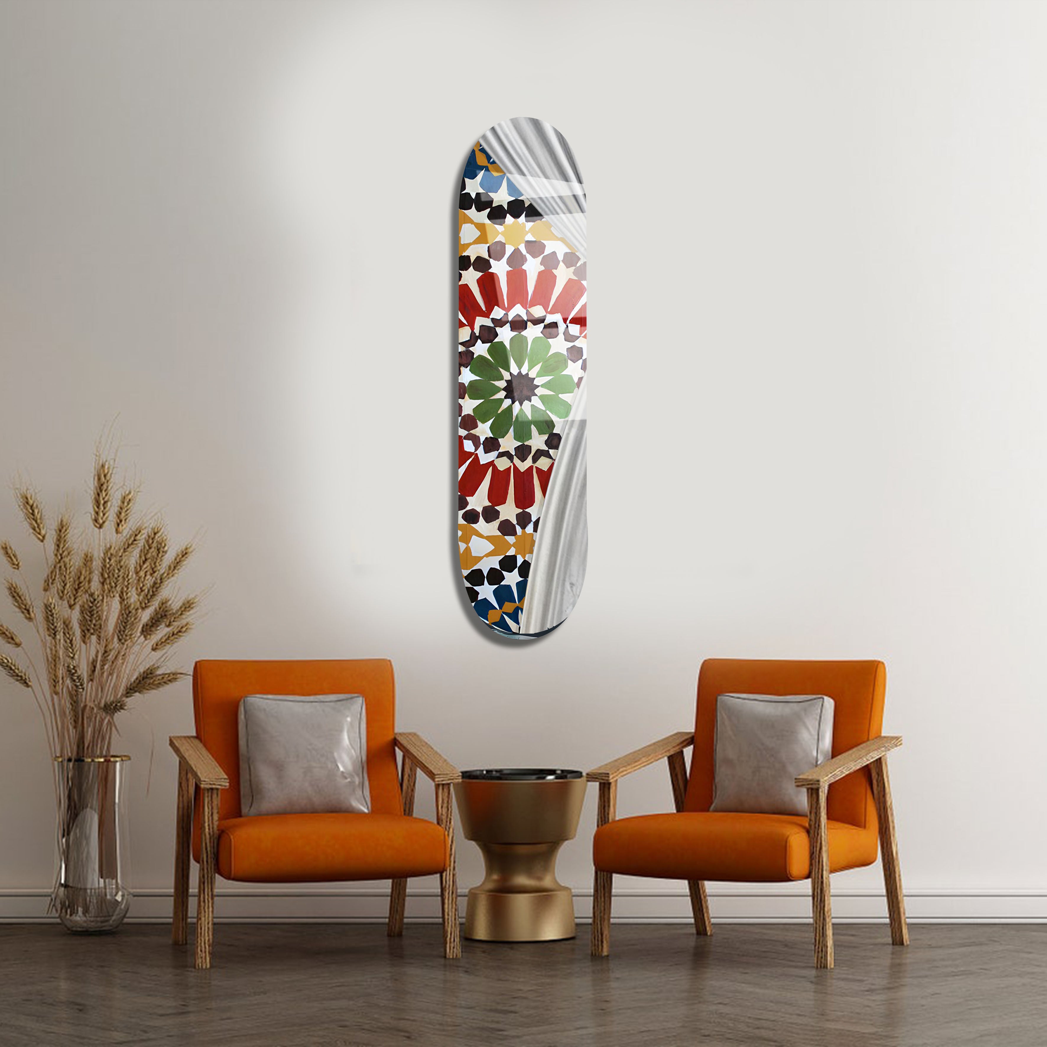 Galop Mur Zellij- Skateboard en plexiglass