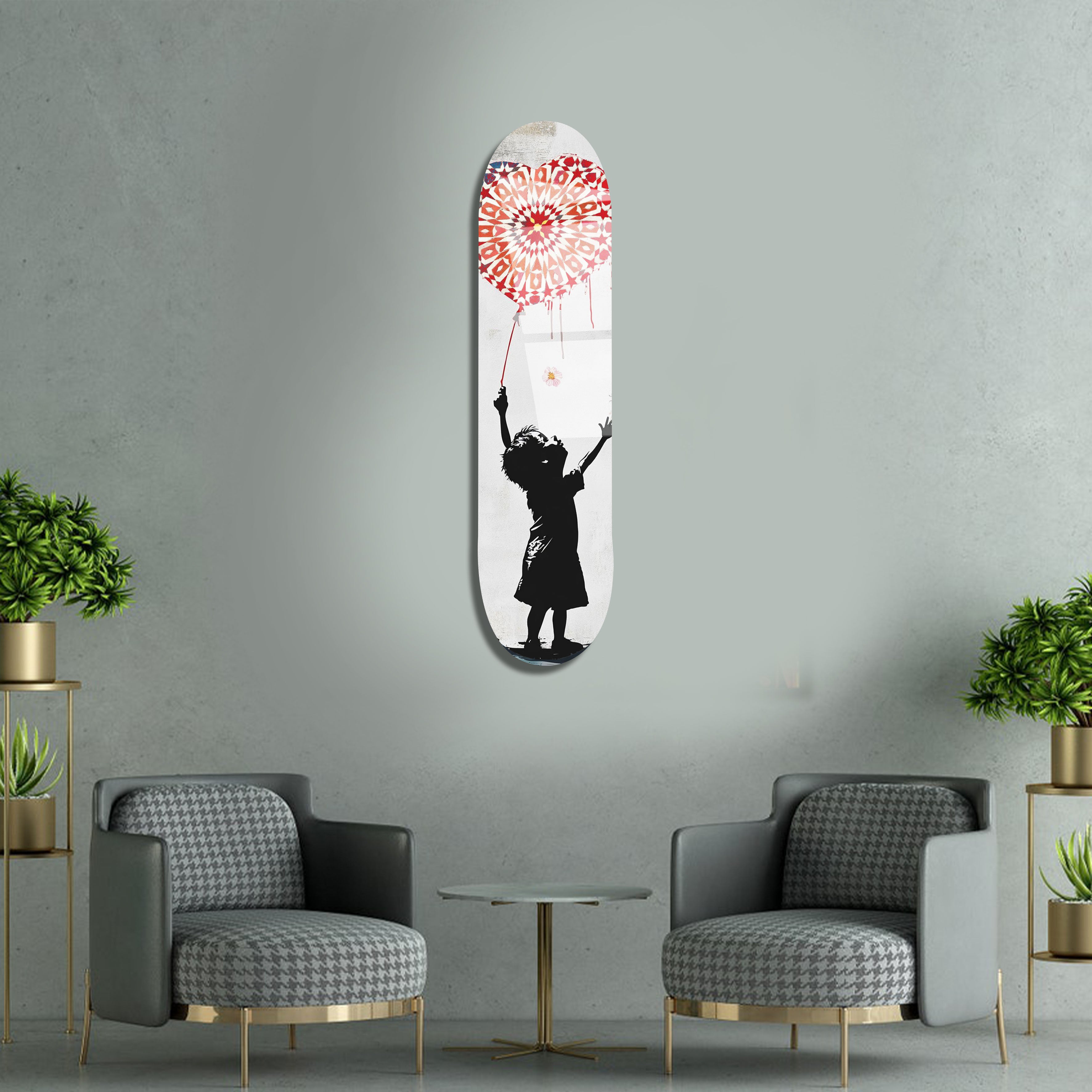 Le Cœur de la Zellige- Skateboard en plexiglass