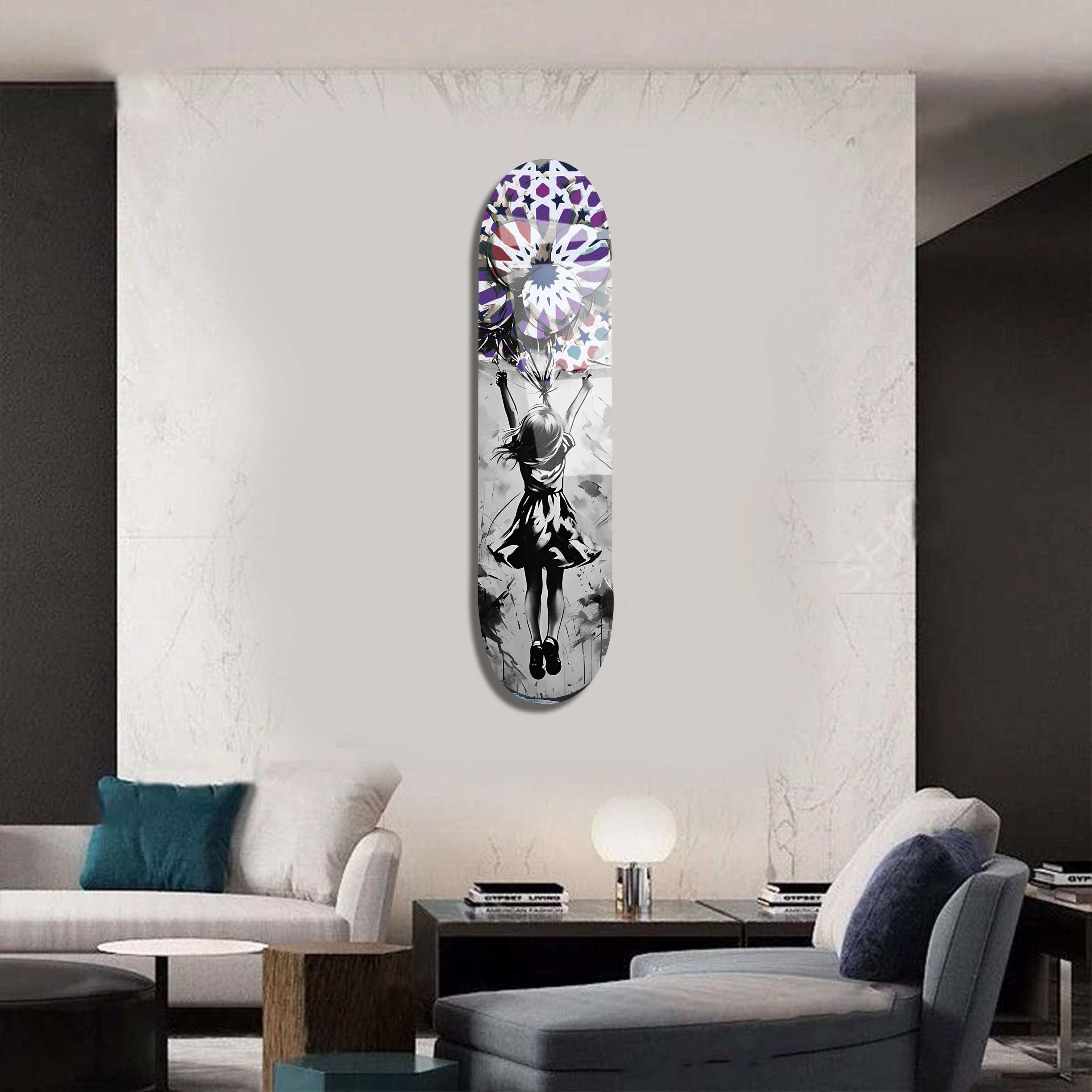 Ballons Zellij- Skateboard en plexiglass