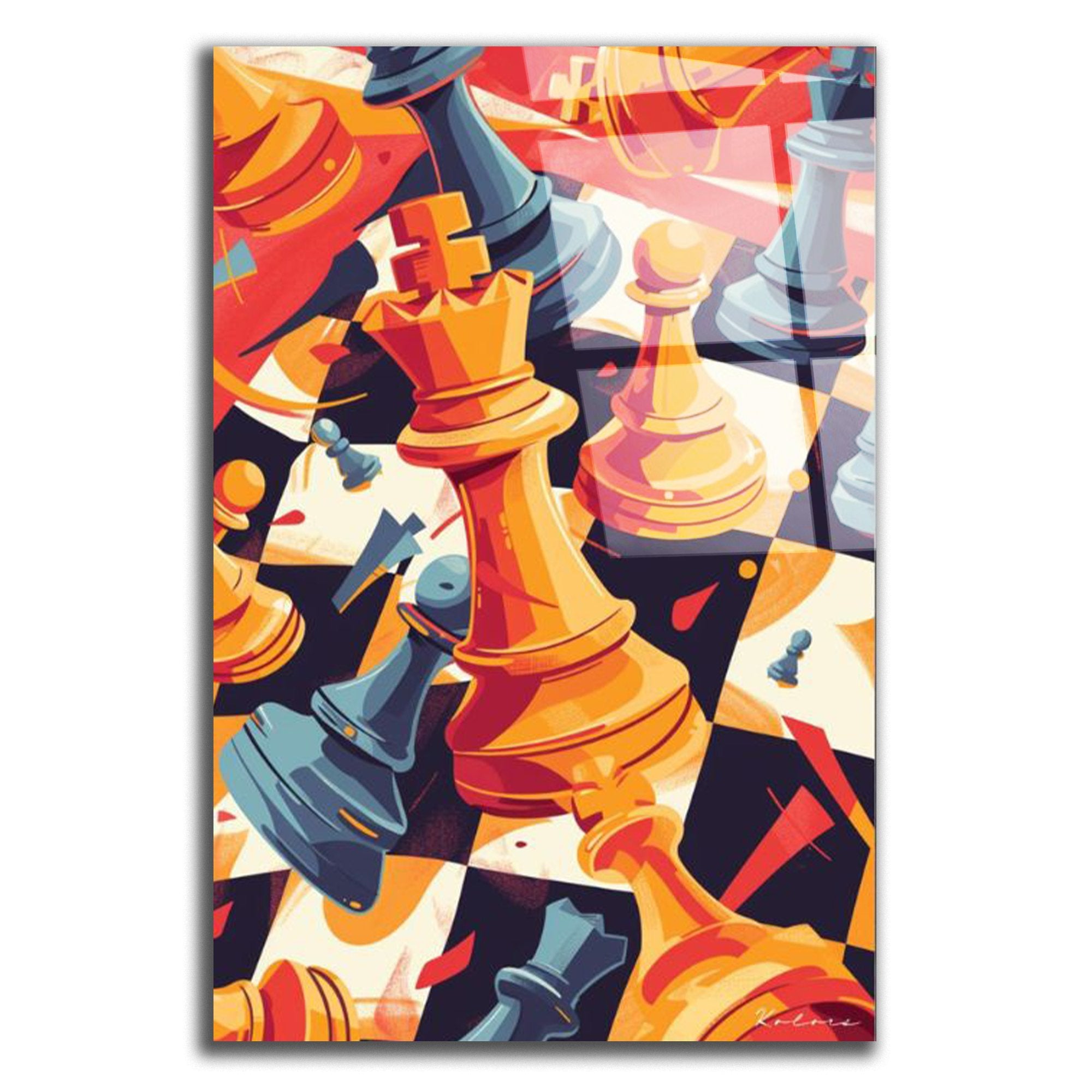 Tableau décoratif - Bataille d’Échecs - kolors brand