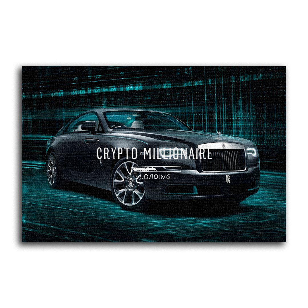 Decorative painting - Crypto Millionaire - Printed on canvas or plexiglass  in Morocco