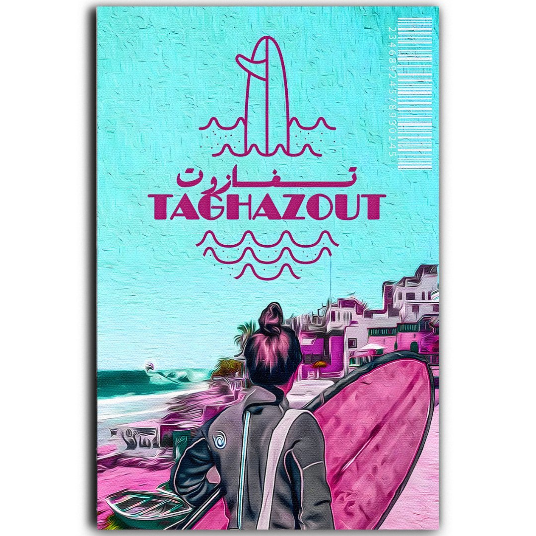 Tableau décoratif - Ville de Taghazout - kolors brand