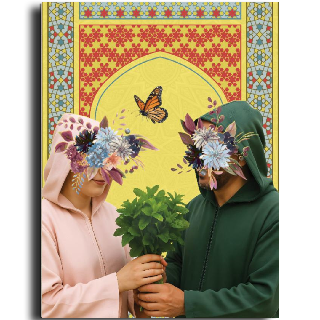 Tableau décoratif - Bouquet de Menthe Jaune version