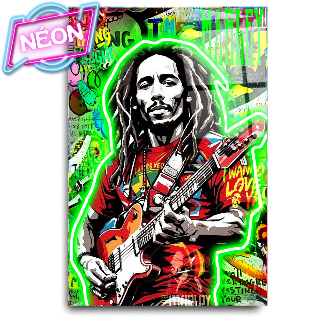 Bob Marley Pop Art - Néon