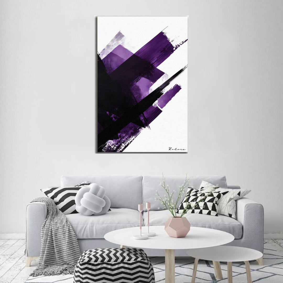 Tableau décoratif - Coup de pinceau violet - kolors brand