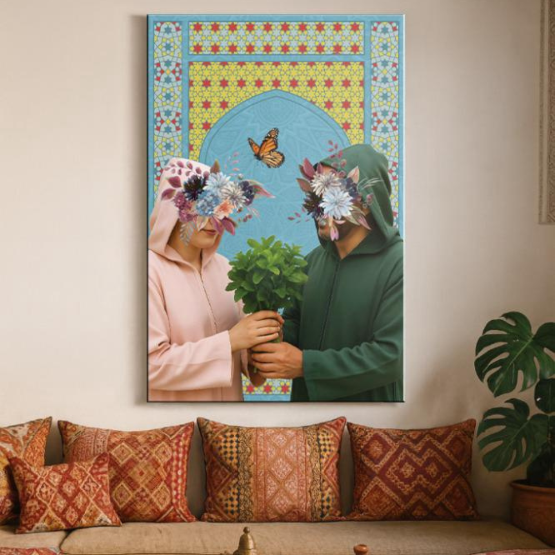 Tableau décoratif - Bouquet de Menthe Bleue version