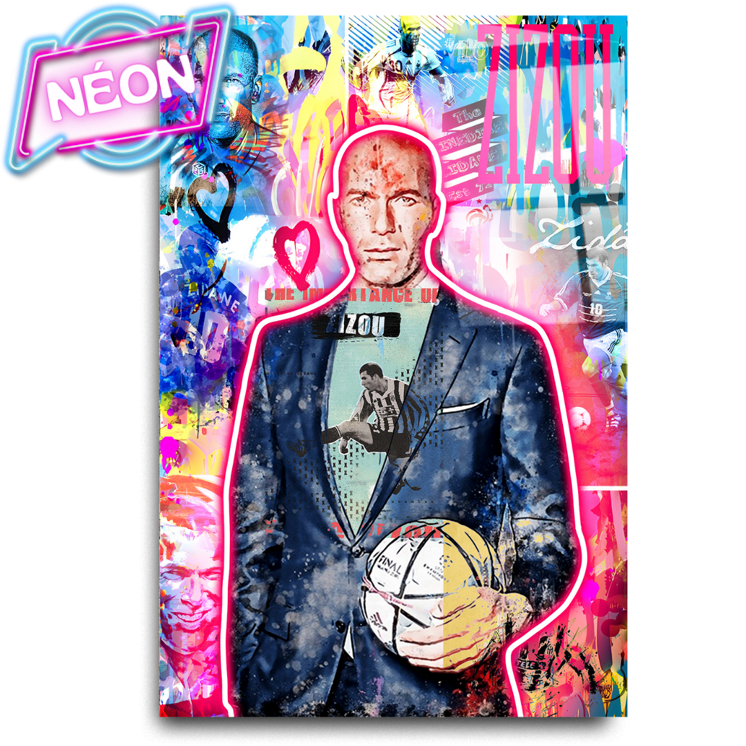 Zidane Pop Art - Néon