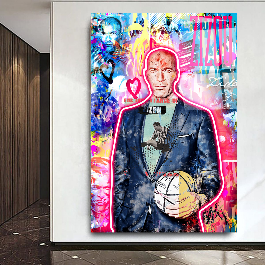 Zidane Pop Art - Néon