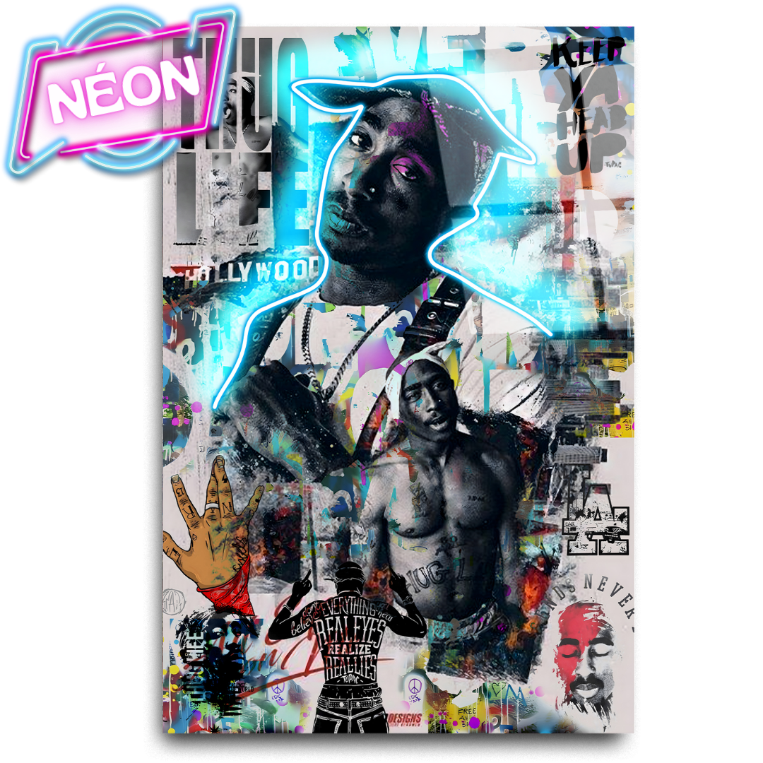 Tupac Pop Art - Néon