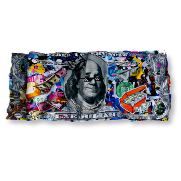 Dollar Pop Art V2 - Crumpled Painting