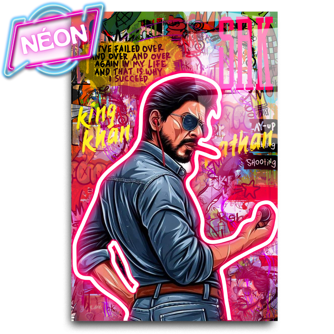 Shahrukh khan Pop Art - Néon