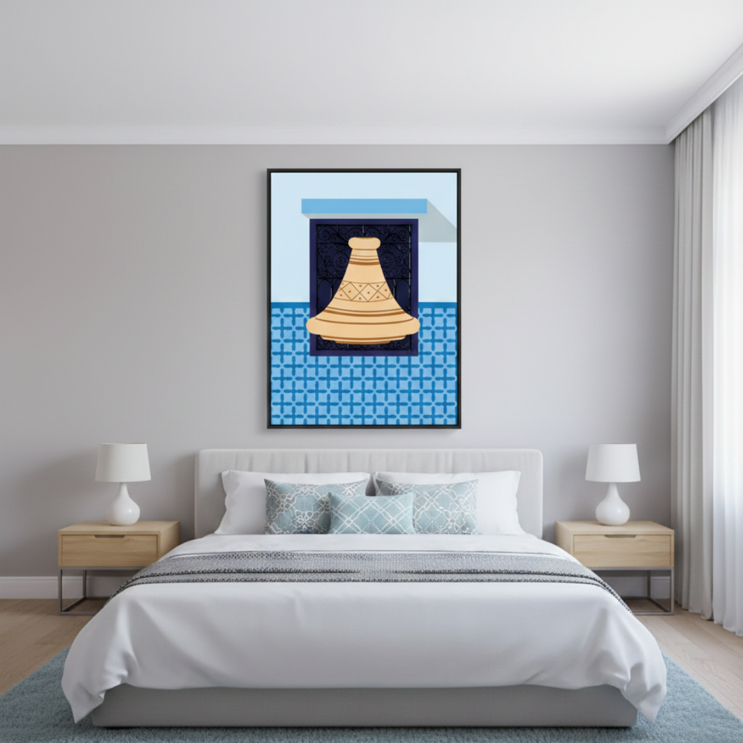 Decorative painting - Tajine on the terrace