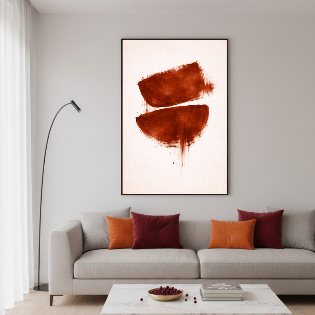 Tableau décoratif -Dualité Rouge