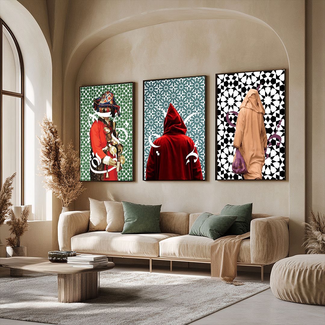 Decorative Paintings Pack - Moroccan Art Flowers