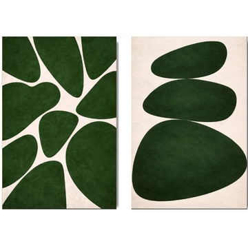 Tableaux décoratifs Pack -Pierres vertes