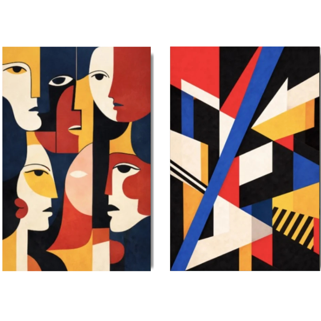Tableaux décoratifs Pack -Couleurs géometriques