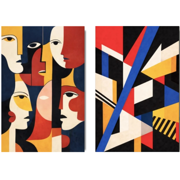 Tableaux décoratifs Pack -Couleurs géometriques