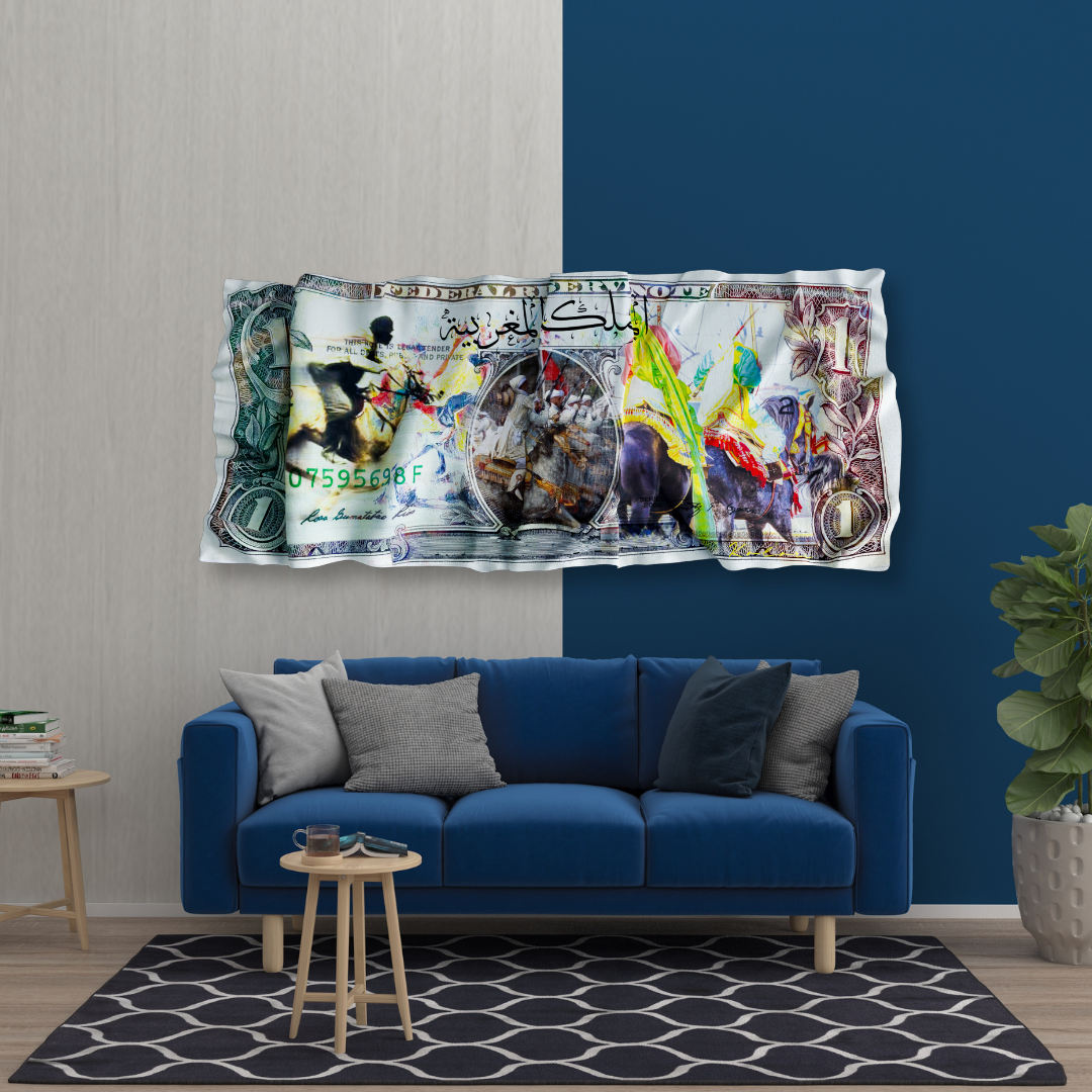 Tbourida Marocaine - Tableau froissé