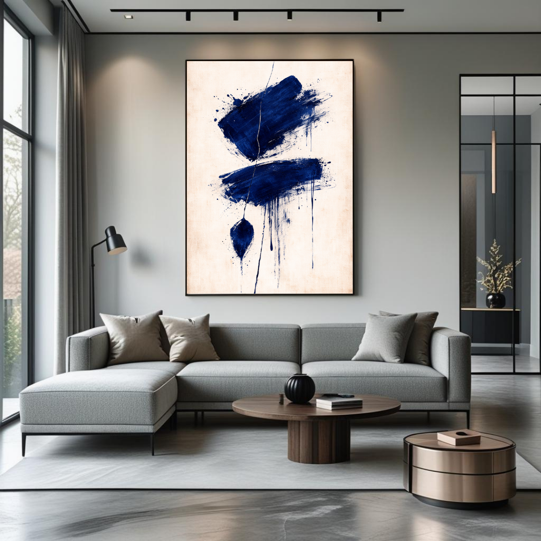 Tableau décoratif -Gravité Bleue