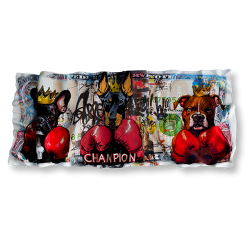 Pop Art Dogs - Crumpled Painting