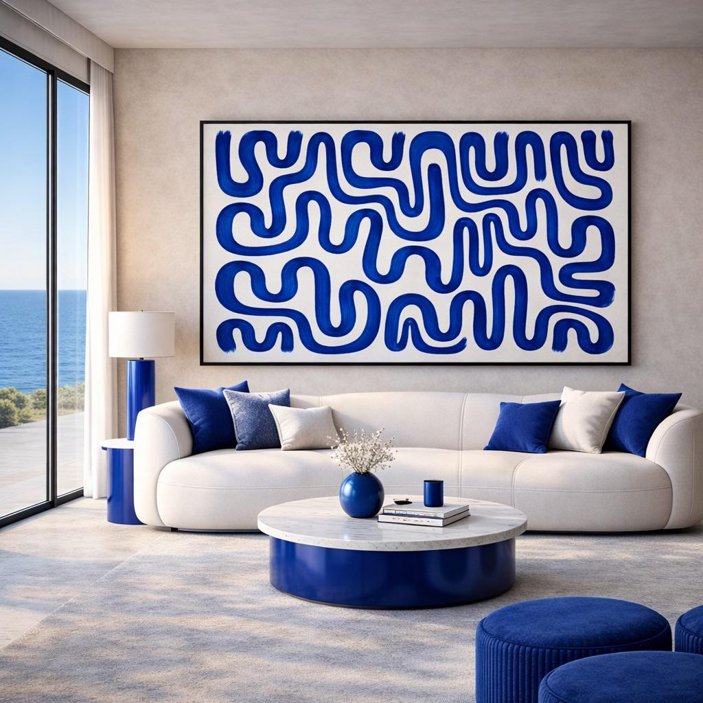 Tableau décoratif -Labyrinthe Azur