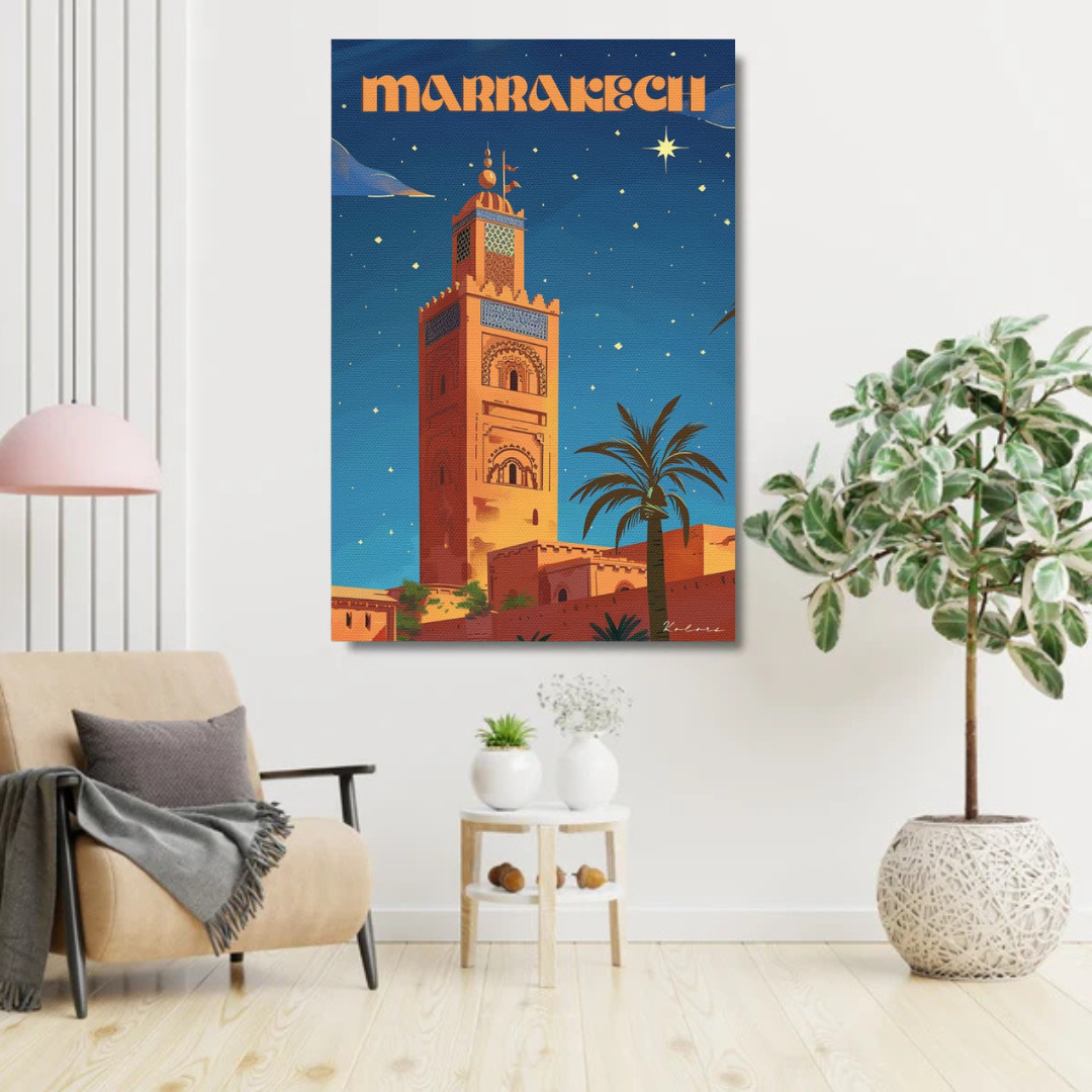 Tableau décoratif - Nuit paisible à Marrakech - kolors brand