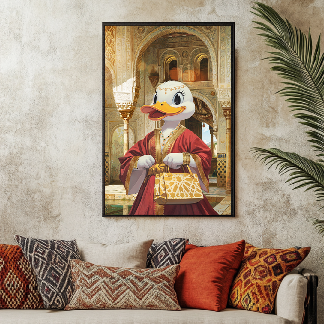 Tableau décoratif -Daisy Duck en caftan