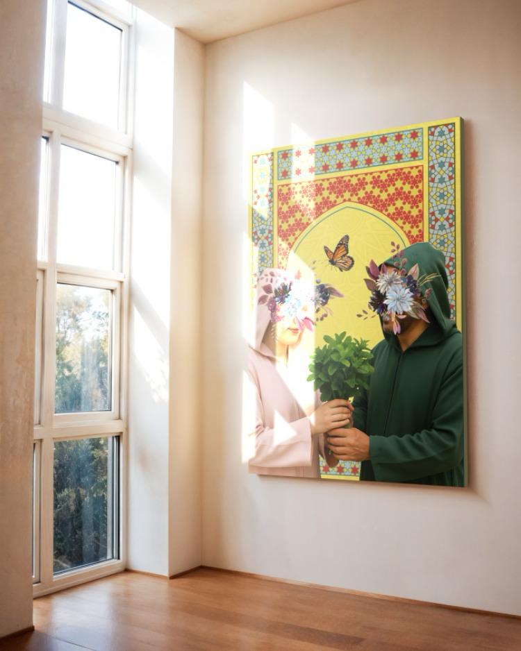 Tableau décoratif - Bouquet de Menthe Jaune version