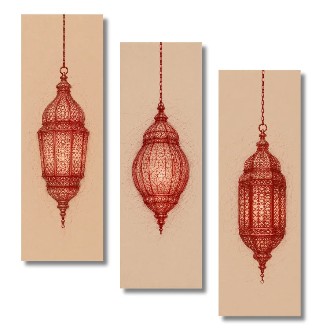 Tableaux décoratifs Pack - Dessins Lustres Marocains