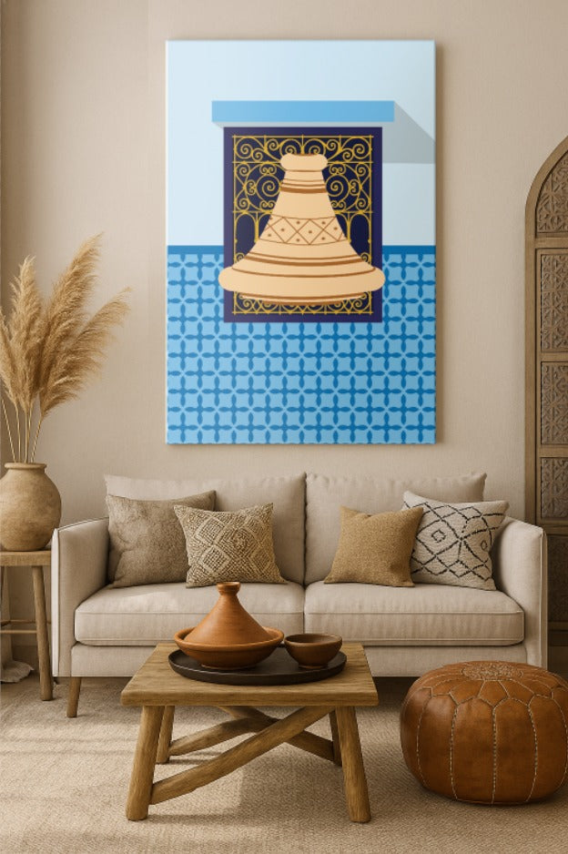 Decorative painting - Tajine on the terrace