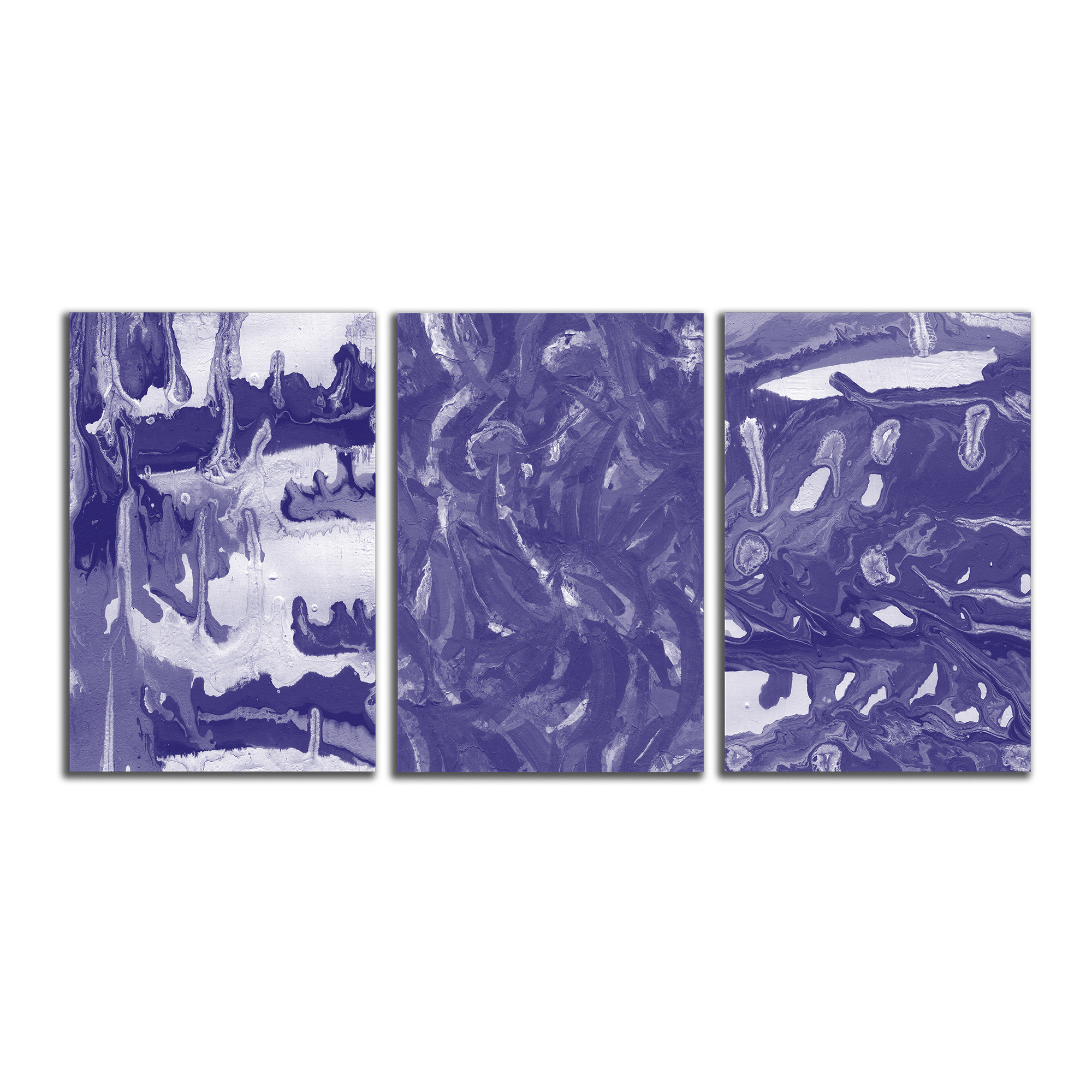 Decorative Paintings Pack - The Abstract Touch Black and White Tryptic