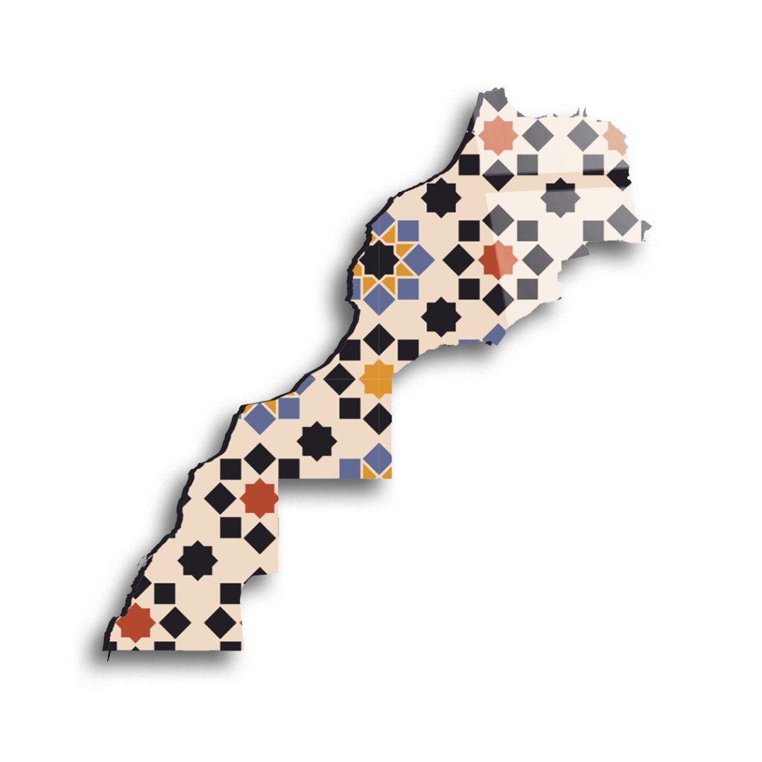 Carte Zellij Marron x Maroc - Découpe Plexiglass - kolors brand