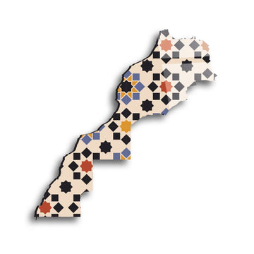 Carte Zellij Marron x Maroc - Découpe Plexiglass - kolors brand