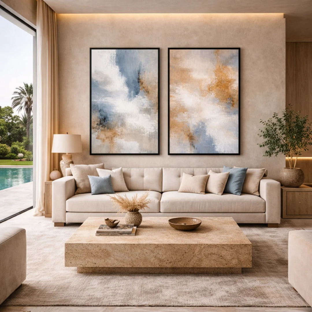 Tableaux décoratifs Pack -Taupe abstrait