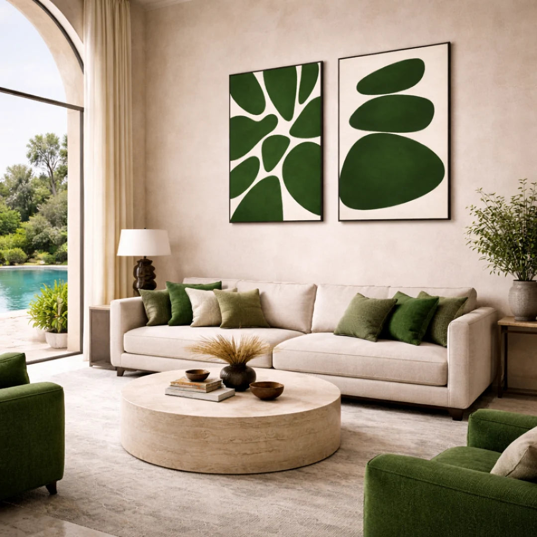 Tableaux décoratifs Pack -Pierres vertes