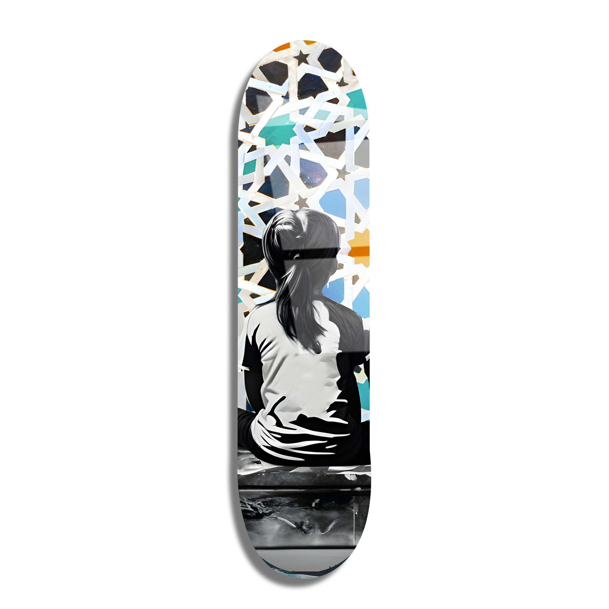 Line and Shape - Plexiglass Skateboard