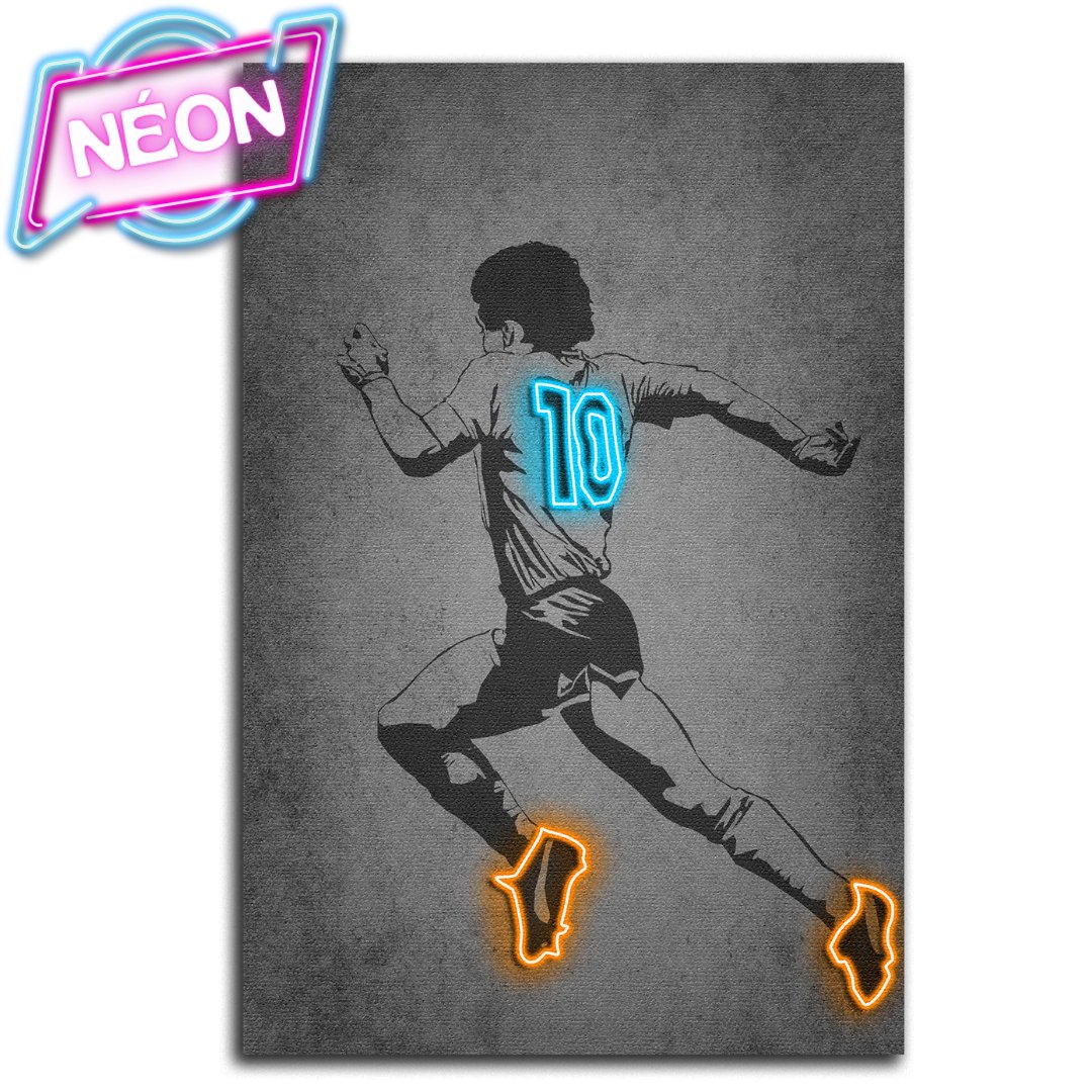 Maradona 10 - Tableau Néon - kolors brand