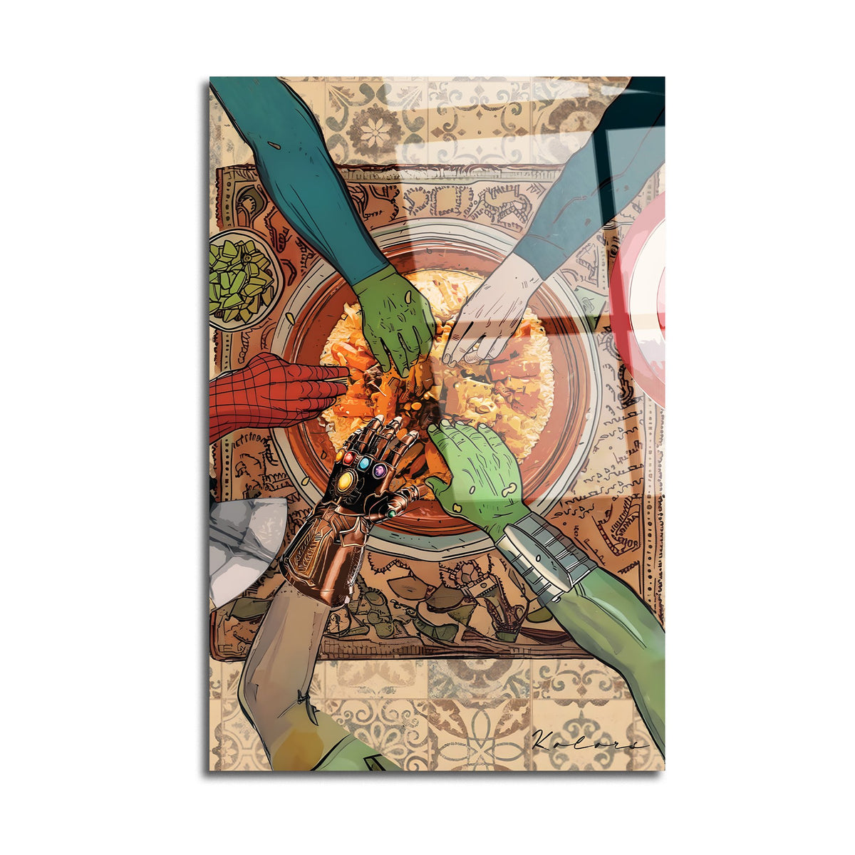 Tableau décoratif - Avengers mangent du couscous - kolors brand