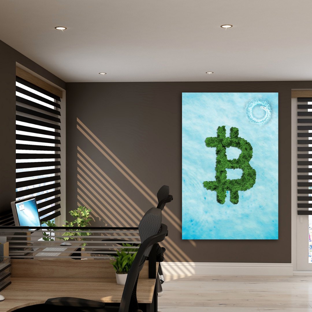Tableau décoratif - Bitcoin island - kolors brand
