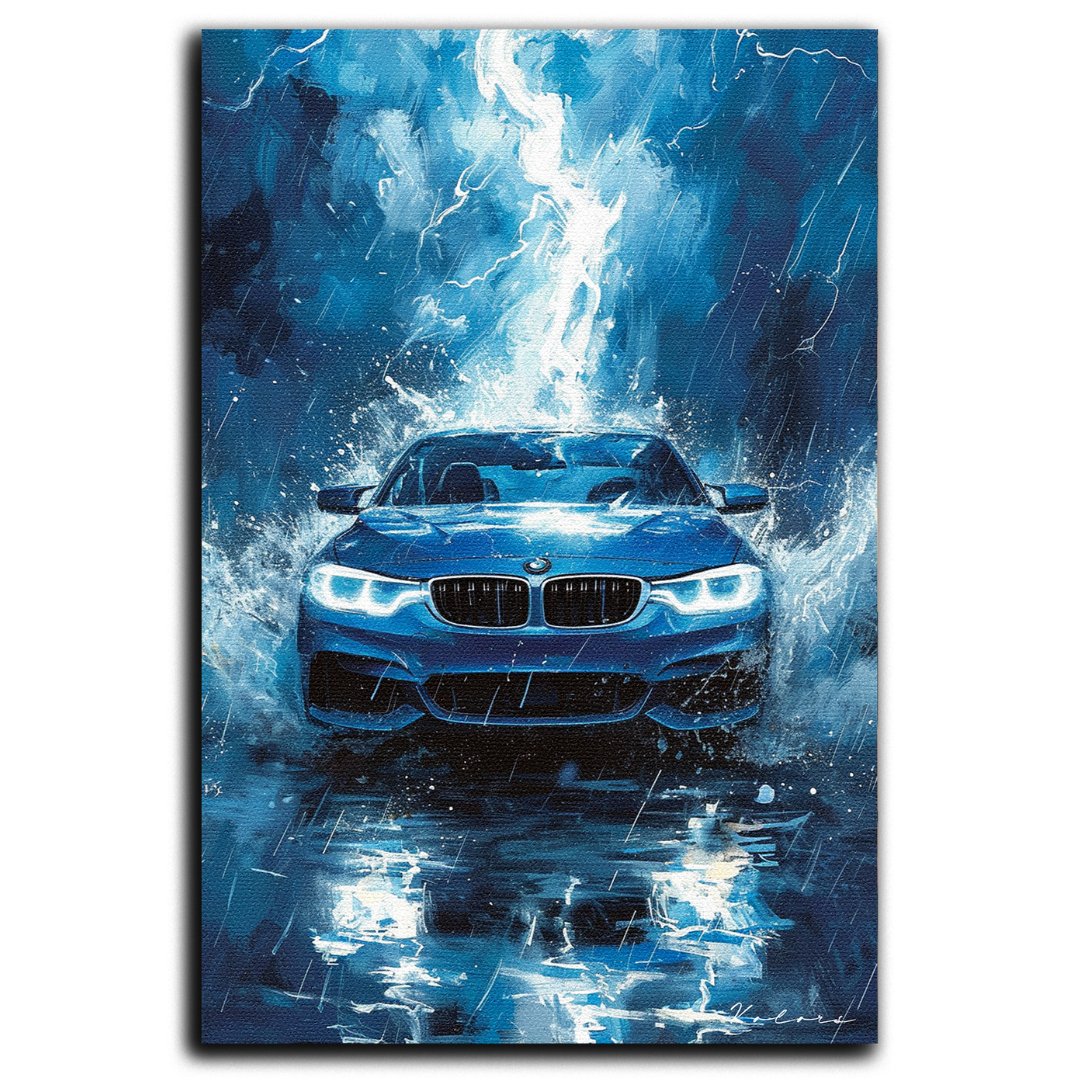 Tableau décoratif - BMW: Vitesse et Éclairs - kolors brand